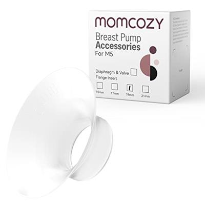 Momcozy Flange Insert 19mm Compatible with Momcozy M5. Original M5 Breast Pump Replacement Accessories, 1PC (19mm)