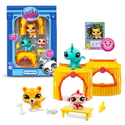 Littlest Pet Shop, Tiki Jungle Play Pack - Gen 7, Pets 50, 51, 52, LPS Collectible Play Figure - Walmart.com