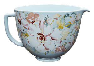 5 Quart White Gardenia Ceramic Bowl White Gardenia KSM2CB5PWG | KitchenAid