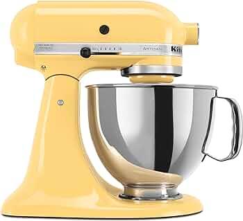 Amazon.com: KitchenAid Artisan Series 5 Quart Tilt Head Stand Mixer with Pouring Shield KSM150PS, Majestic Yellow: Electric Stand Mixers: Home & Kitch