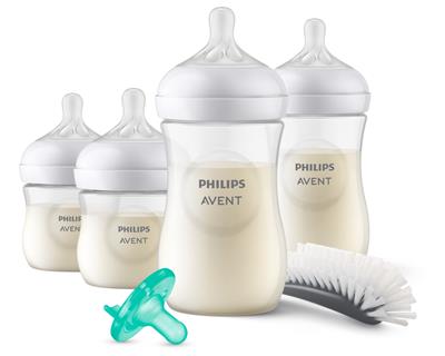 Philips Avent Natural Baby Bottle with Natural Response Nipple Newborn Gift Set, SCD837/03 - Walmart.com
