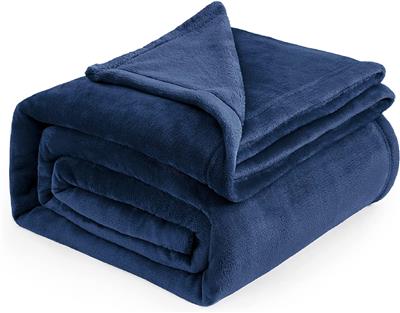 Bedsure Fleece Bed Blankets Queen Size Navy - Soft Lightweight Cozy Luxury Blanket, 90x90 inches - Walmart.com