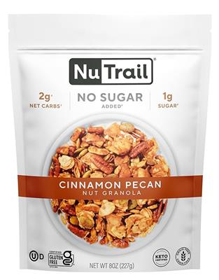 Amazon.com: NuTrail Nut Granola Cereal, Cinnamon Pecan, No Sugar Added, Gluten Free, Grain Free, Keto, Low Carb, Healthy Breakfast 8 oz. 1 Count