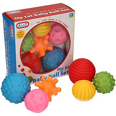 A to Z 61017 My First Baby Multi Textured Sensory Soft Balls, multicolor