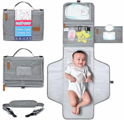 Portable Changing Pad with Shoulder Strap - Detachable Travel Changing Pad - Baby Shower Gifts - Fully Padded & Lightweight - Baby Boy Gifts - Diaper