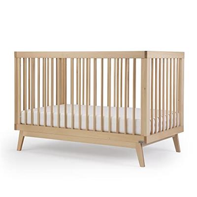 dadada Baby Soho 3-in-1 Convertible Crib to Toddler Bed – Wooden Crib Made in Italy, GREENGUARD Gold Certified Small Baby Crib – Baby-Safe Finish, Mod