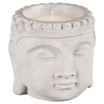 Tranquil Garden Buddha Head Candle l Garden - B&M
