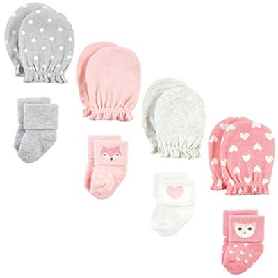 Hudson Baby Unisex Baby Socks and Mittens Set, Woodland Girl, 0-6 Months