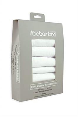 Little Bamboo Muslin Baby Wash Cloths - Pack of 6