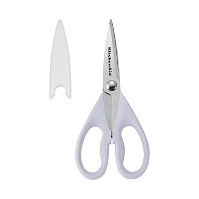KitchenAid All Purpose Kitchen Shears with Protective Sheath for Everyday use, Dishwasher Safe Stainless Steel Scissors with Comfort Grip, 8.72-Inch,