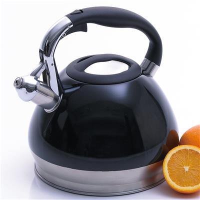 Creative Home Triumph 3.5 Quart Stainless Steel Whistling Tea Kettle with Aluminum Capsulated Bottom