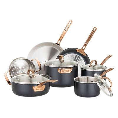 Viking Multi-Ply 3-Ply Black and Copper 11-Piece Cookware Set