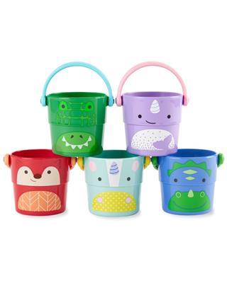 Skip Hop Zoo Stack & Pour Buckets | Bath & Water Toys | Baby Bunting AU