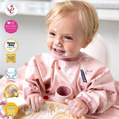 Baby Coverall Weaning Bib With Long Sleeves | Bibado