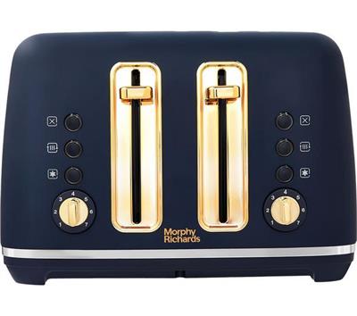 Buy MORPHY RICHARDS Accents 242045 4-Slice Toaster - Midnight Blue & Gold | Currys