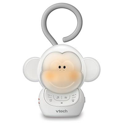 VTech BC8211 Myla The Monkey Baby Sleep Soother with a White Noise Sound Machine Featuring 5 Soft Ambient Sounds, 5 Calming Melodies & Soft-Glow Night