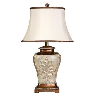 StyleCraft Magonia Table Lamp - Cream, Off-White With Antique Gold Accent Finish