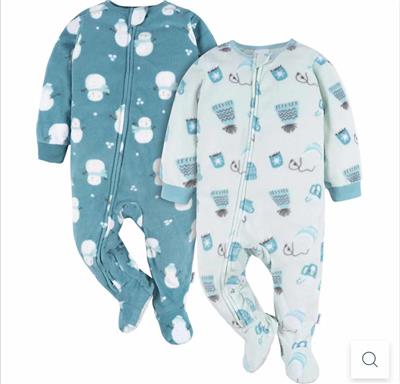 2-Pack Baby & Toddler Neutral Blue Winter Items Fleece Pajamas
– Gerber Childrenswear