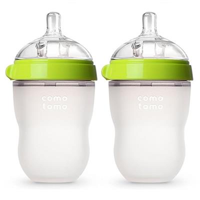 Amazon.com : Comotomo Baby Bottle, Green, 8 oz (2 Count) : Baby