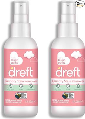 Amazon.com: Dreft Stain Remover for Baby Clothes, Fragrance Free and Hypoallergenic Baby Stain Remover Spray, Travel Size Stain Treater, 3 Fl Oz ( Pac