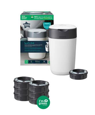 Tommee Tippee Twist & Click 6 Refill Cassettes with Free Nappy Bin
– Mamas & Papas UK