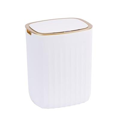 Amazon.com: ELPHECO 3.5 Gallon Waterproof Motion Sensor Bedroom Trash Can with Lid, Automatic Garbage Bin for Bathroom Living Room Office, Golden : Ho