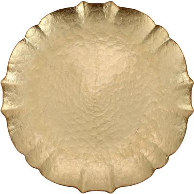 Vietri Baroque Glass Gold Charger/Service Plate
