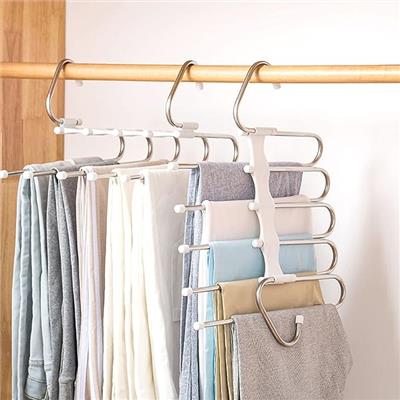 Amazon.com: Kalimdor Pants Hangers 2 Pack Space Saving Metal Closet Organizer,Clothes Pants Hangers,Anti-Slip Design,Closet Organizers and Storage for