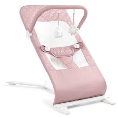 Baby Delight Alpine Deluxe Portable Baby Bouncer | Infant | 0-6 Months | 100% GOTS Certified Organic Cotton Fabric | Organic Rose