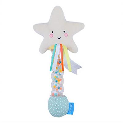 Taf Toys Star Rainstick Baby Rattle Toy Gift. Easy Grip Handle with Ribbons. Sensory Rain Stick Rattle. Suitable for Boys & Girls from Birth