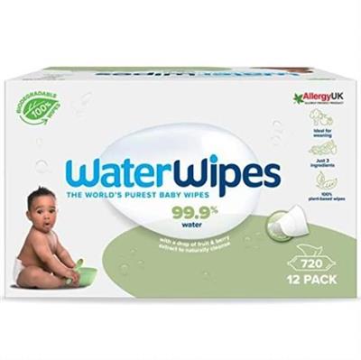 WaterWipes Baby Wipes 12x60 Pack Sensitive