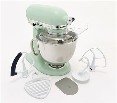 KitchenAid 5-qt Artisan Stand Mixer w/ Pastry Beater and Flex Edge - QVC.com