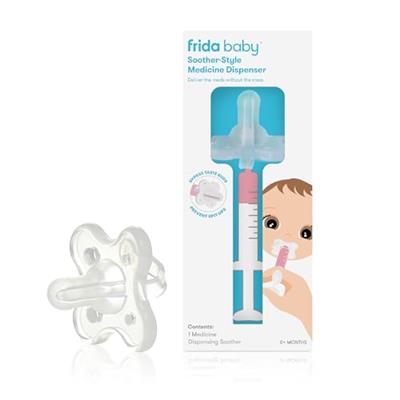 Frida Baby Medicine Pacifier | Medi Frida Baby Medicine Syringe & Accu-Dose Pacifier, Baby Medicine Dispenser for Mess & Fuss Free Use