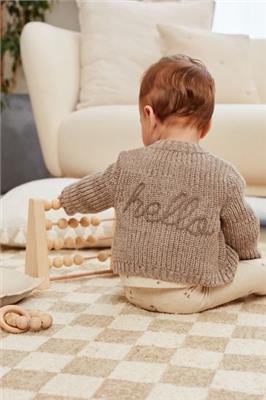 Buy Brown Brown Chunky Knitted Embroidered Baby Cardigan from the Next UK online shop