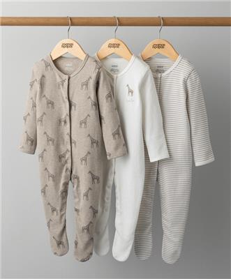 Giraffe Sleepsuits - 3 Pack | Baby Clothing
– Mamas & Papas UK