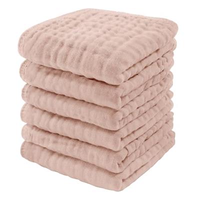 Baby Washcloths, Muslin Cotton Baby Towels, Large 10”x10” Wash Cloths Soft on Sensitive Skin, Absorbent for Boys & Girls, Newborn Baby & Toddlers Esse