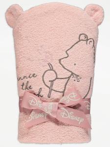 Disney Winnie The Pooh Pink Hooded Towel | Baby | George at ASDA