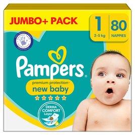 Pampers New Baby Nappies, Size 1 (2-5kg) Jumbo  Pack | Ocado