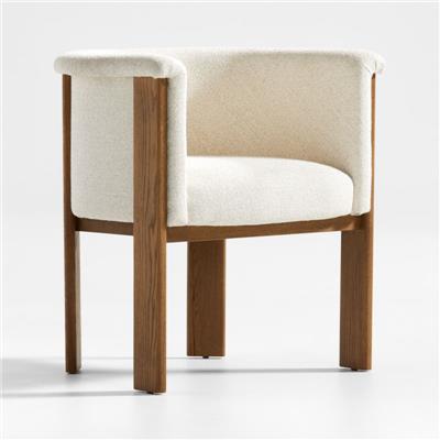 Axel Upholstered Curved Back Dining Chair + Reviews | Crate & Barrel
