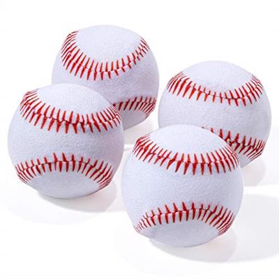 Franklin Sports Replacement Teeballs - Self-Stick Toy Baseballs for Kids + Toddlers - Soft Tballs for Grow with Me Batting Tee Set - (4) Tee Balls