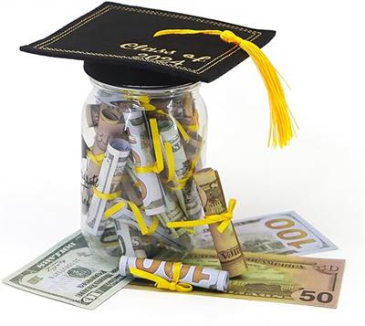 Amazon.com: 2024 Graduation Gifts - DIY Graduation Mason Jar - Loaded with Cash & Class of 2024 Cap Kit - Graduation Centerpieces Congratulations Deco