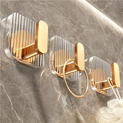 Champagne Gold Acrylic Hooks Bathroom Bedroom Kitchen Wall Hanging Decoration Hangers Multi-functional Sundries Organization