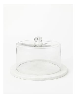 Heritage Cake Dome 31cm In White Marble | MYER