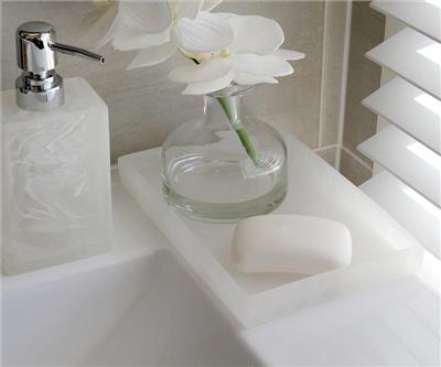 Parker White Resin Vanity Tray - Home Decor Online - New Arrivals