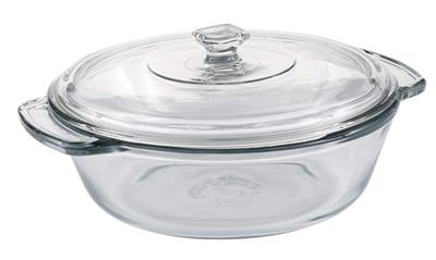 Anchor Hocking Oven Originals Glass Casserole Dish with Cover, 2-L