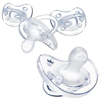 Chicco PhysioForma 100% Soft Silicone One Piece Pacifier for Babies Aged 0-6 Months | Orthodontic Nipple Supports Breathing | BPA & Latex Free | Reusa