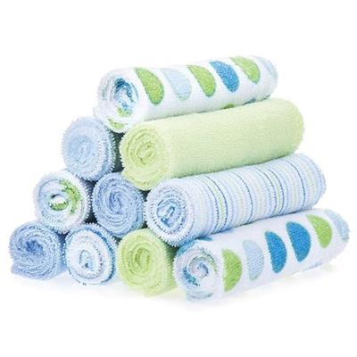 Amazon.com : Spasilk Baby Washcloth Wipes Set for Newborn Boys and Girls, Soft Terry, Pack of 10, Pi