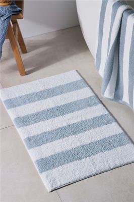 Buy Blue Block Stripe Bath Mat from the Next UK online shop