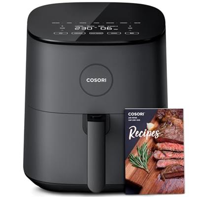 COSORI Air Fryer 4.7L, 9-in-1 Compact Air Fryers Oven, 130+ Recipes(Cookbook & Online), Max 230℃ Setting, Digital Tempered Glass Display, Quiet, 4 Por