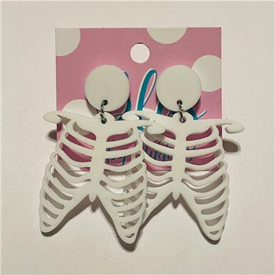 Delicate Ribcage Acrylic Statement Earrings – Pink House Boutique